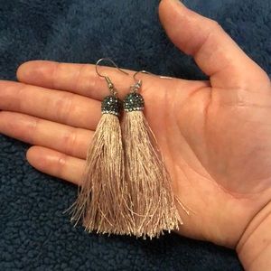 Pink tassel earrings